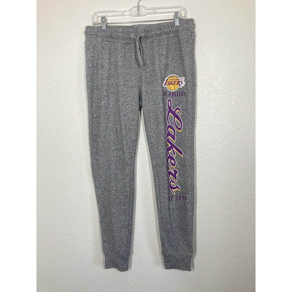 Los Angeles Lakers Pants Womens Large Gray NBA Basketball Sideline Apparel